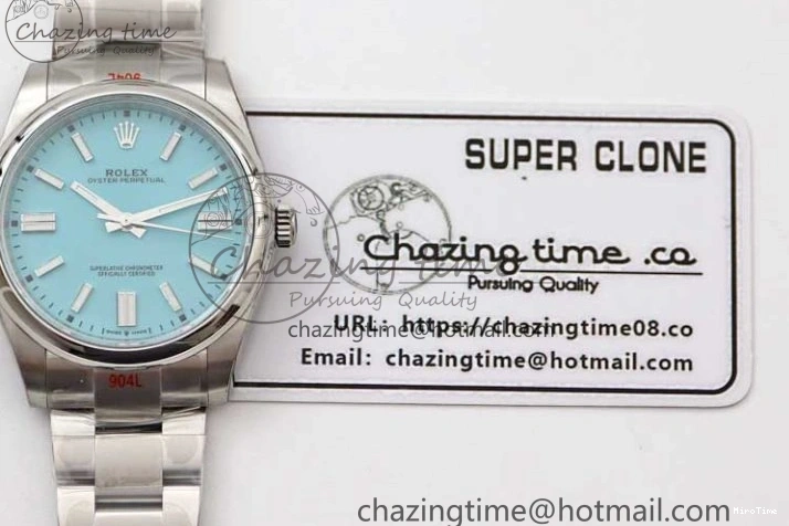 MiroTime 1219 Sleek Oyster Perpetual 41mm 124300 EWF 1:1 Best Edition 904L Steel Tiffany Blue Dial on SS Bracelet A 2191